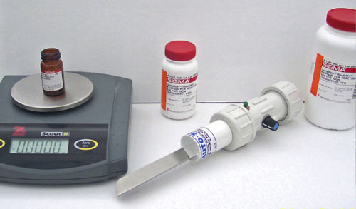 chemical measuring spatular